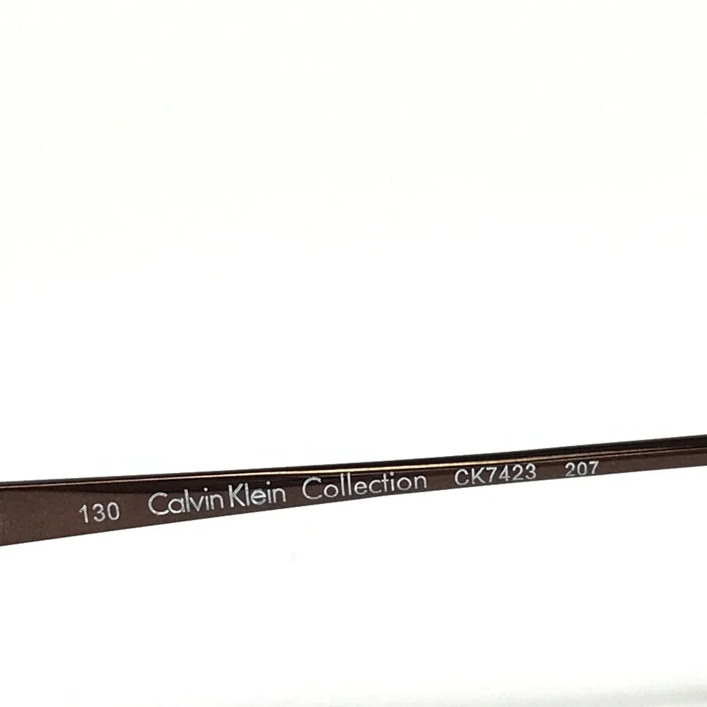 Calvin Klein Eyeglasses Frames CK7423 207 Shiny Brown Rectangular 49-17-130